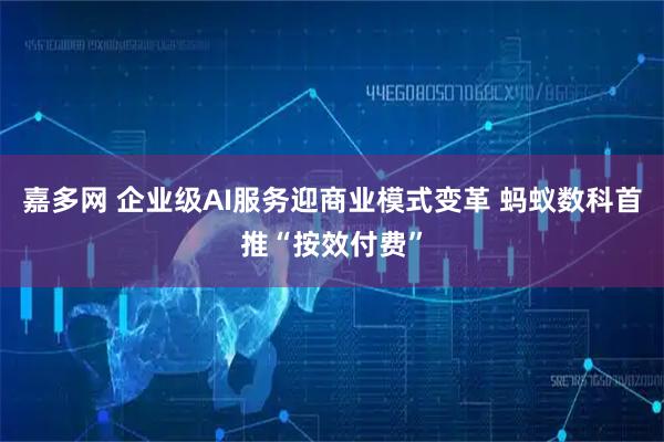 嘉多网 企业级AI服务迎商业模式变革 蚂蚁数科首推“按效付费”